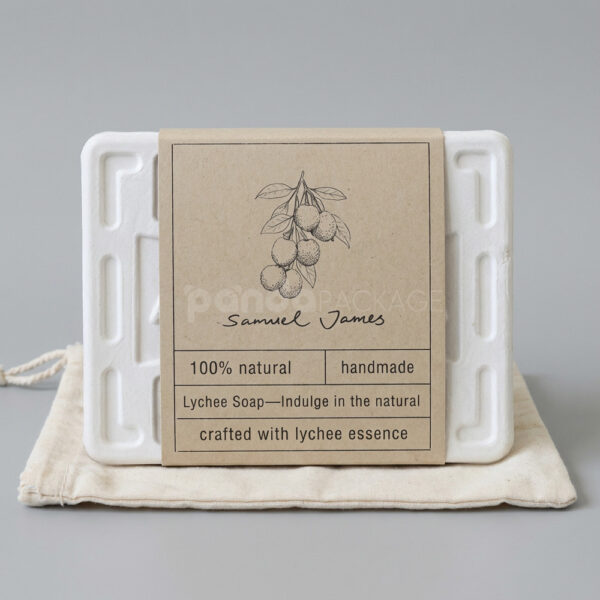 Eco-Friendly White Molded Pulp Box with Secure Lid