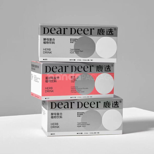 Minimalist Herb Drink Box Packaging for Premium Beverage Products