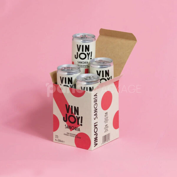 Colorful Sangria Can Carrier Packaging for Refreshing Beverage Drinks
