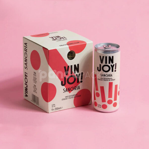 Colorful Sangria Can Carrier Packaging for Refreshing Beverage Drinks