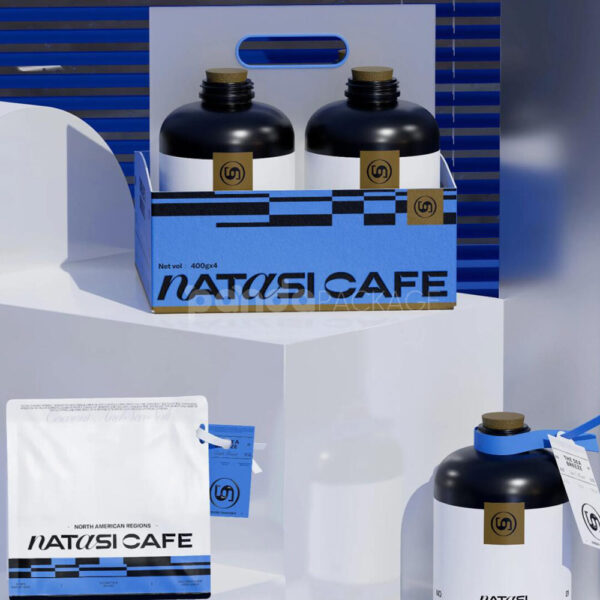 Modern Coffee Bottle Carrier Packaging for Specialty Beverage Products