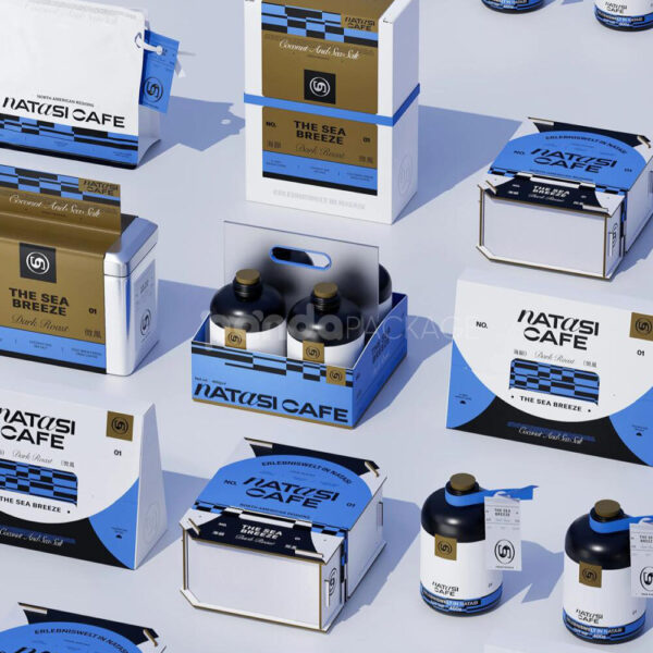 Modern Coffee Bottle Carrier Packaging for Specialty Beverage Products