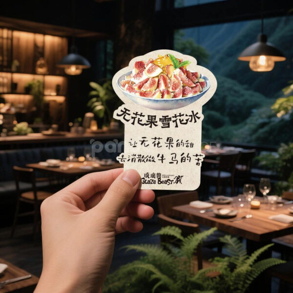 Custom Food Packaging Coasters and Menu for Restaurants