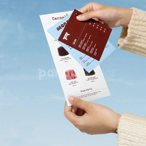 Custom Cafe Menu and Coaster Packaging for Food Branding