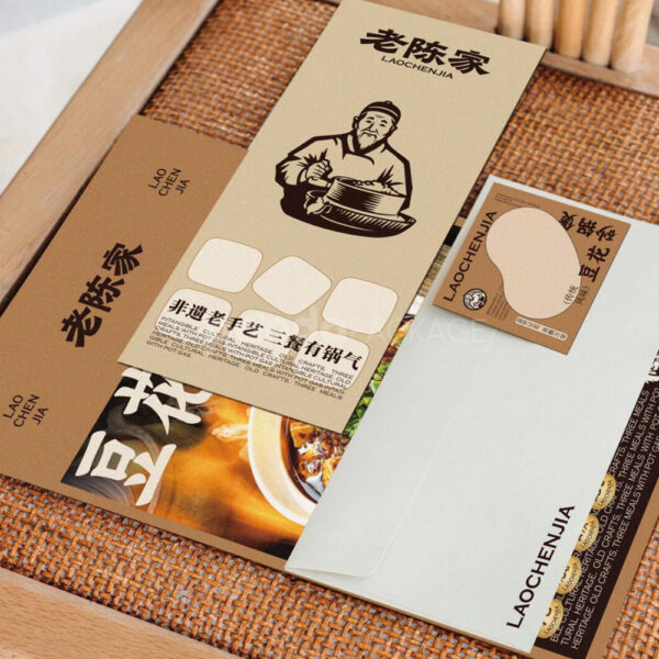Custom Restaurant Menu and Coaster Packaging with Branding Design