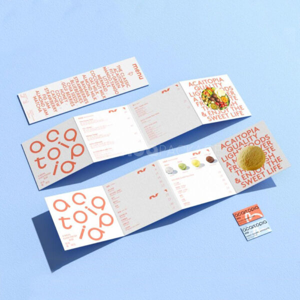 Creative Restaurant Menu Design with Modern Food Packaging Style
