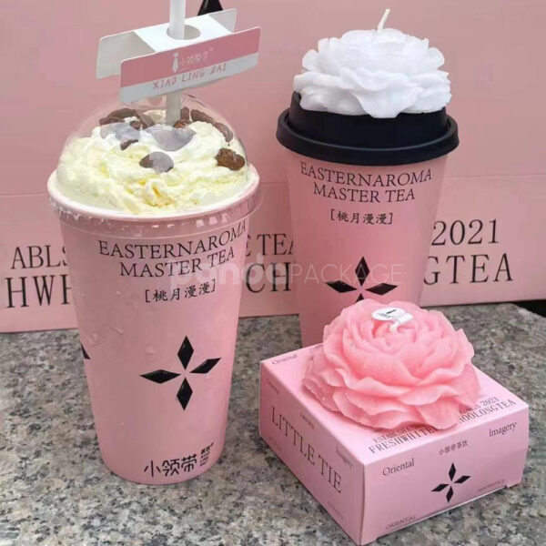 Elegant Pink Tea Cups with Stylish Custom Sleeves Design