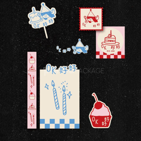 Cute Bakery Stickers and Tapes for Food Packaging