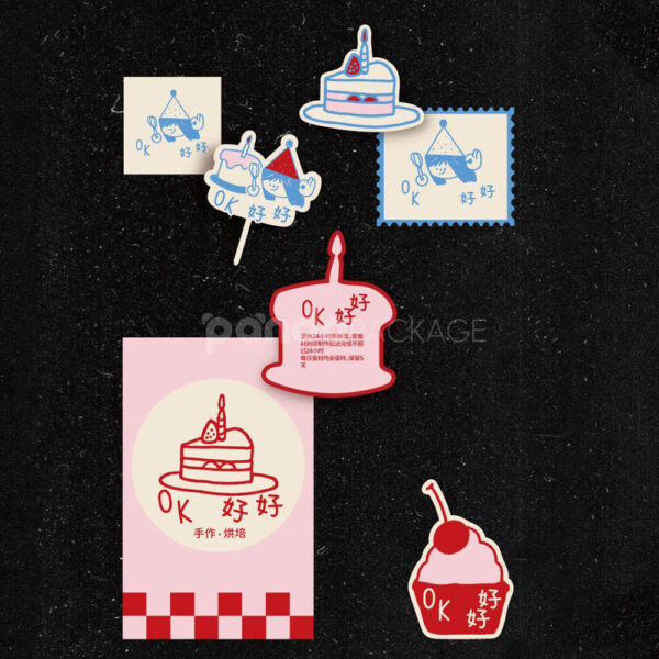 Cute Bakery Stickers and Tapes for Food Packaging