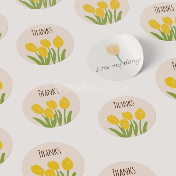 Floral Hello Stickers Roll for Food Packaging Decoration