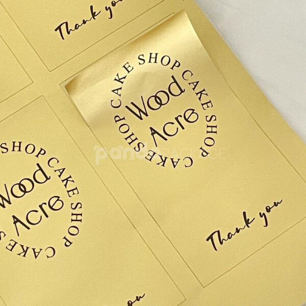 Elegant Thank You Stickers for Cake Shop Packaging