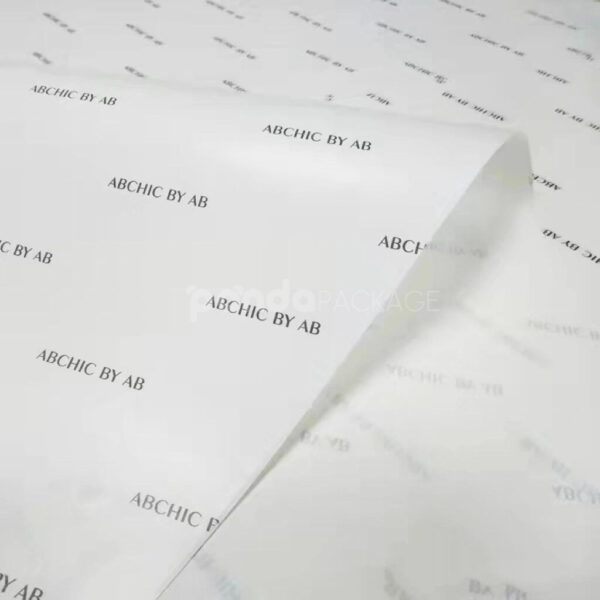 Custom White Tissue Paper with Well Done Logo Print