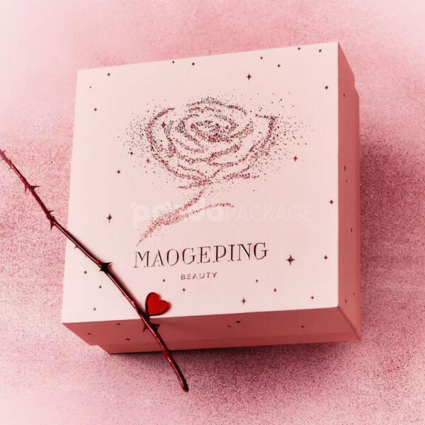 Pink Rose Cosmetic Gift Box Set for Luxury Beauty Packaging