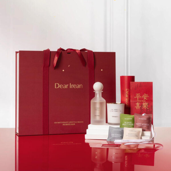 Luxury Red Cosmetic Gift Box Set with Aromatherapy Products