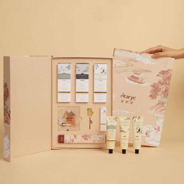 Elegant Oriental-Inspired Cosmetic Gift Box Hand Cream Set
