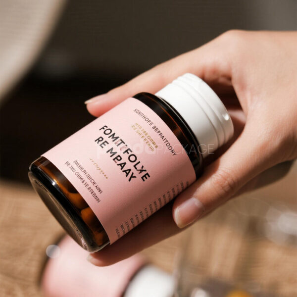 Pharmaceutical Packaging with Elegant Bottle and Modern Box Design