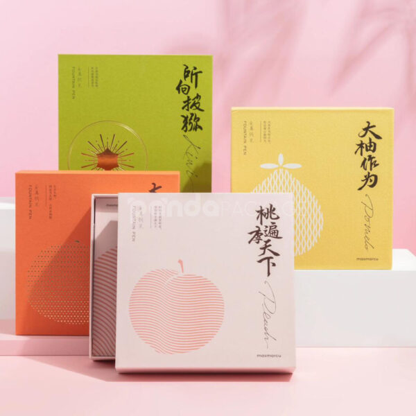 Creative Stationery Gift Packaging Box with Fruit Illustrations