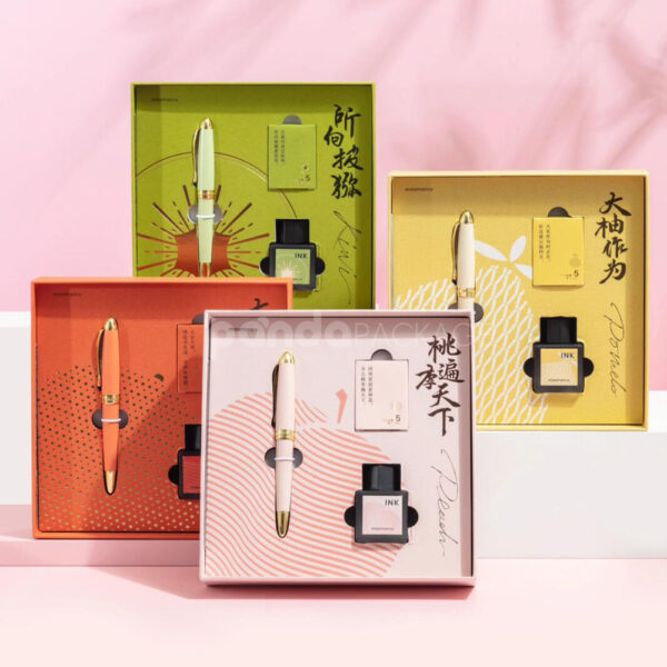 Creative Stationery Gift Packaging Box with Fruit Illustrations