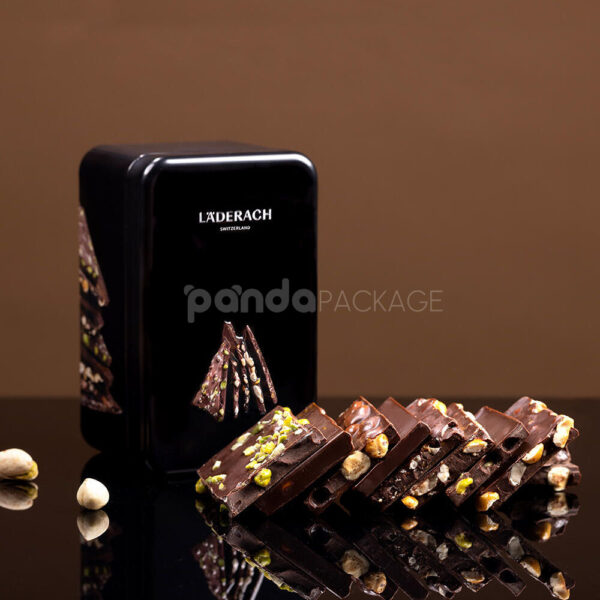 Premium Rectangular Tin Box for Assorted Gourmet Chocolate Storage