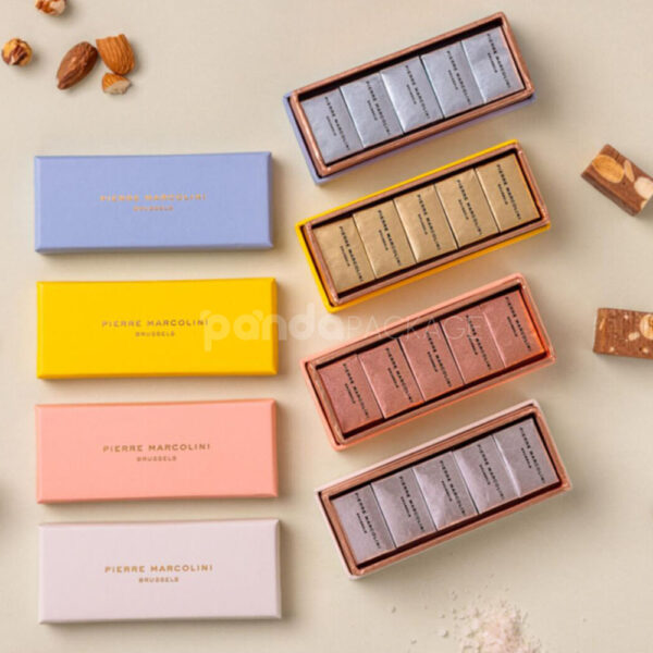 Colorful Rectangular Chocolate Gift Boxes with Elegant Sleeve Packaging