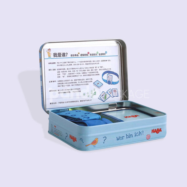 Colorful Game Packaging Tin Box for Family Card Games