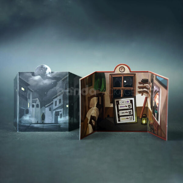 Fantasy Game Packaging Box with Artistic Moonlight Design