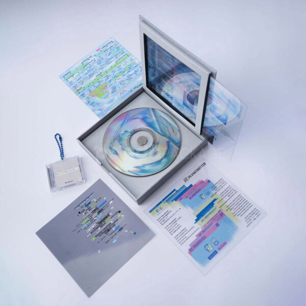 Minimalist White Media Packaging with Modern Text Window Design