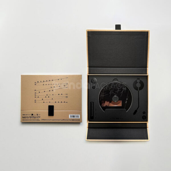 Elegant Media Package with Minimalist Gold and Black Design