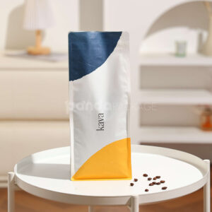 coffee side gusset bag with resealable zipper closure