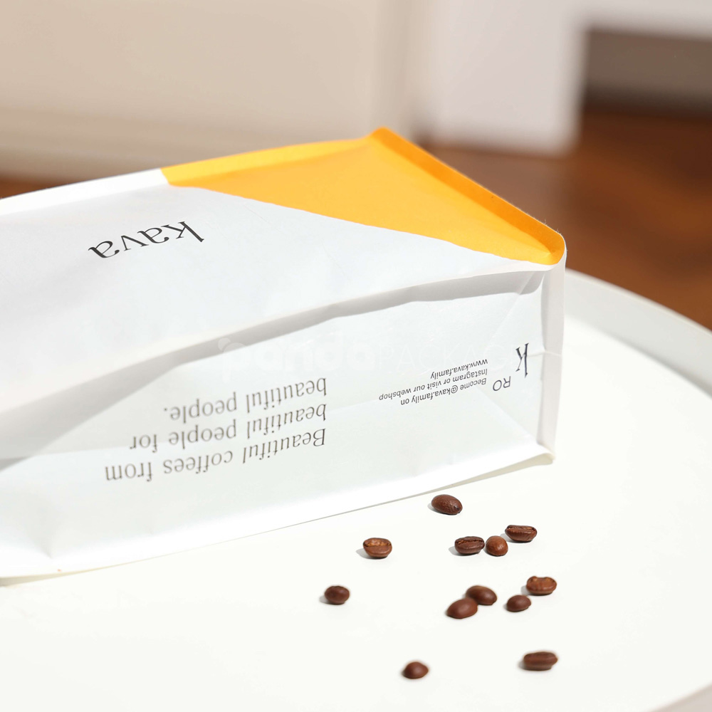 coffee side gusset bag with resealable zipper closure