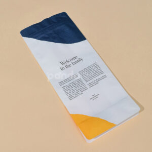 coffee side gusset bag with resealable zipper closure