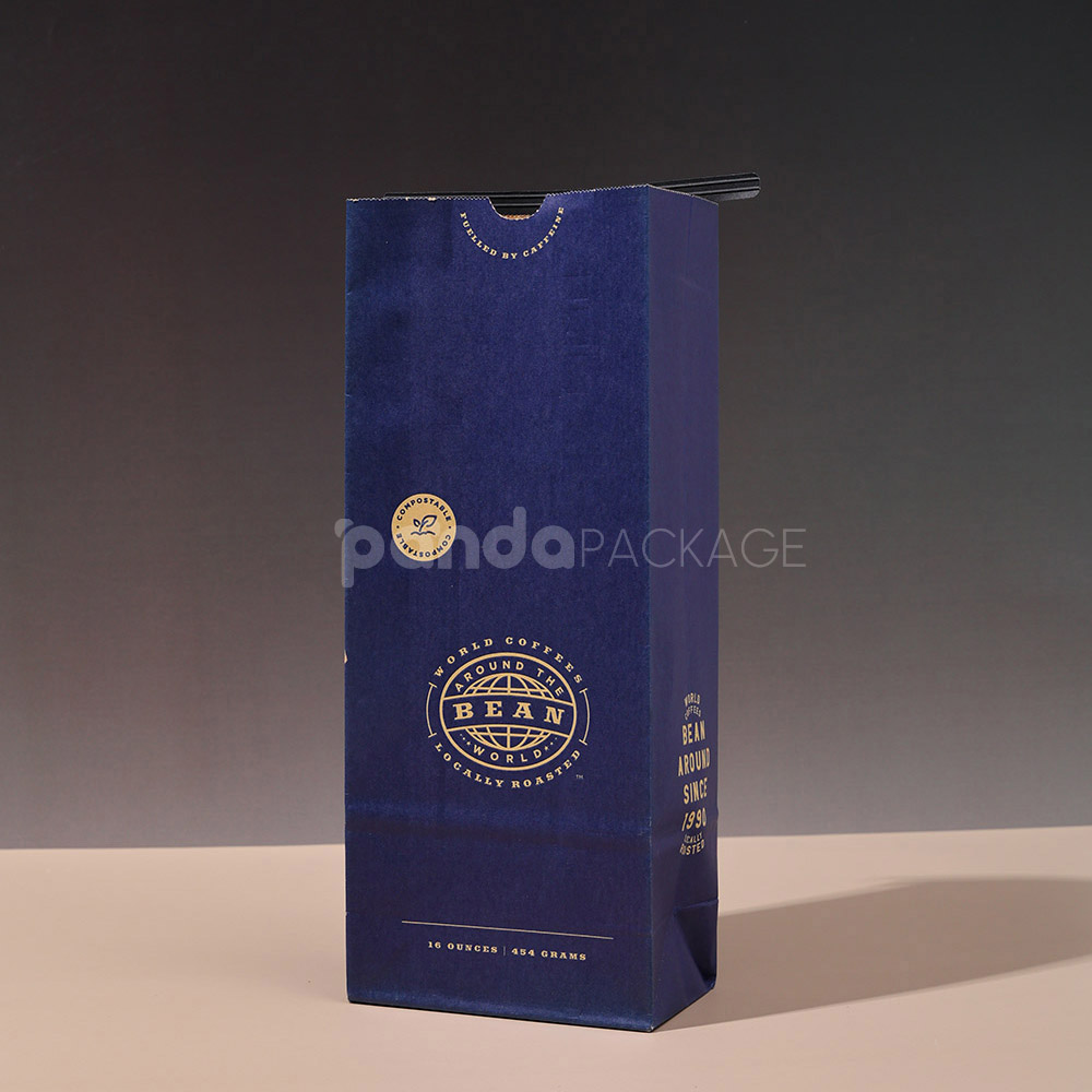 compostable coffee packaging bag with side gusset design