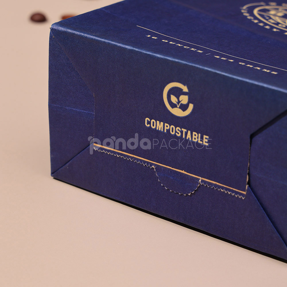 compostable coffee packaging bag with side gusset design