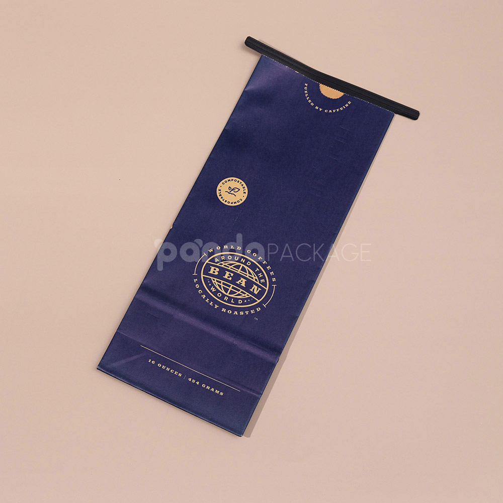 compostable coffee packaging bag with side gusset design