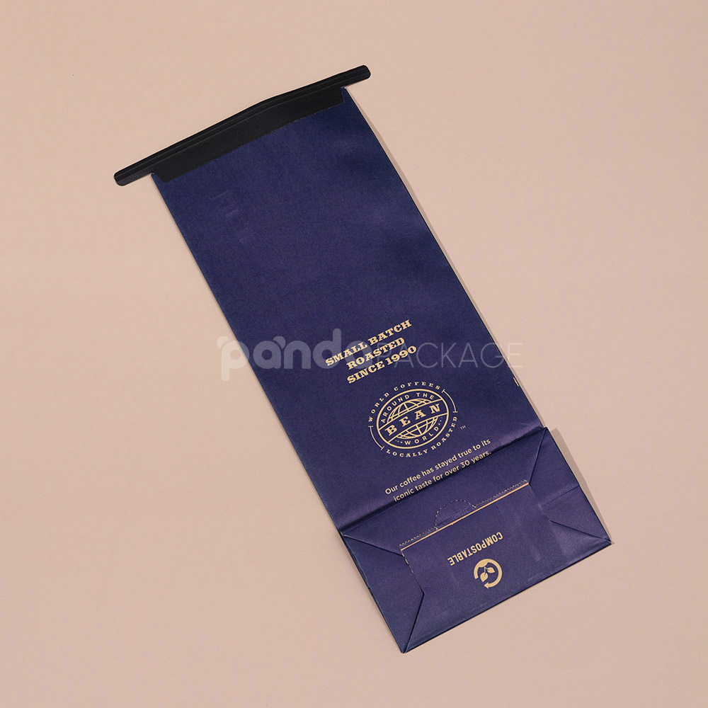 compostable coffee packaging bag with side gusset design