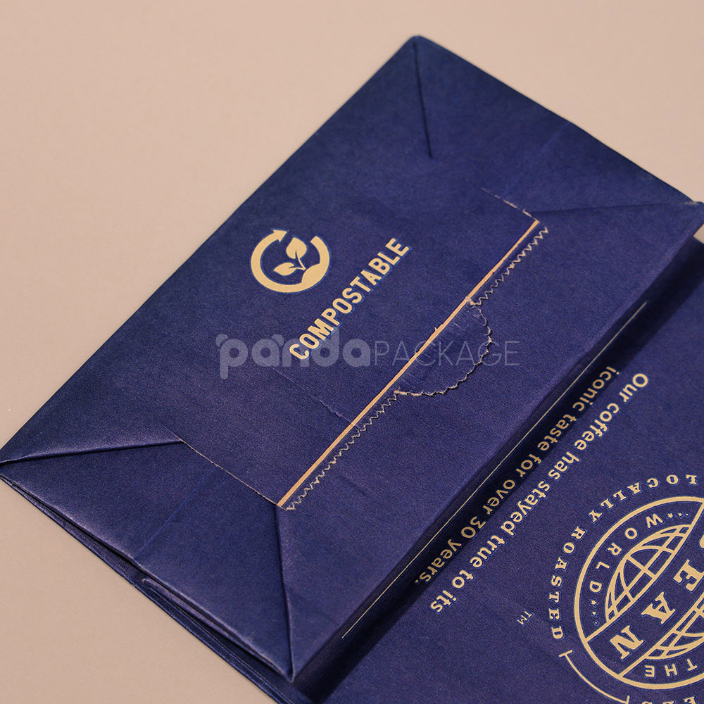 compostable coffee packaging bag with side gusset design