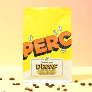 yellow coffee side gusset bag with valve and side window