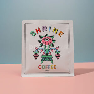 side gusset coffee bag with resealable zipper and valve