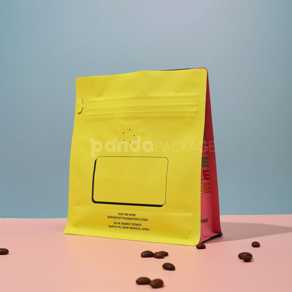 Colorful Coffee Side Gusset Bag with Valve Seal