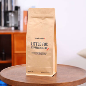 kraft side gusset coffee bag with airtight freshness valve