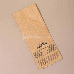 kraft side gusset coffee bag with airtight freshness valve