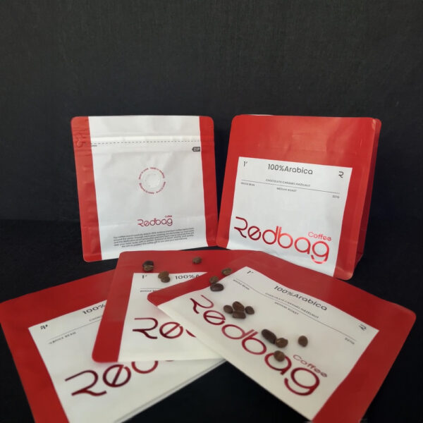 Red Foil Coffee Pouch for 100% Arabica Beans