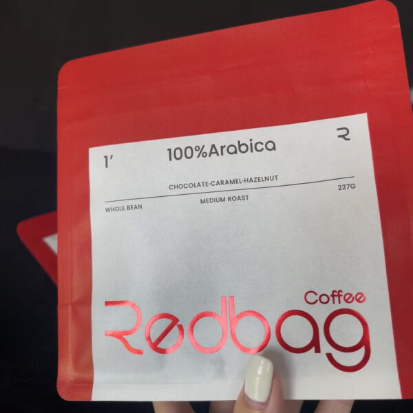 Red Foil Coffee Pouch for 100% Arabica Beans