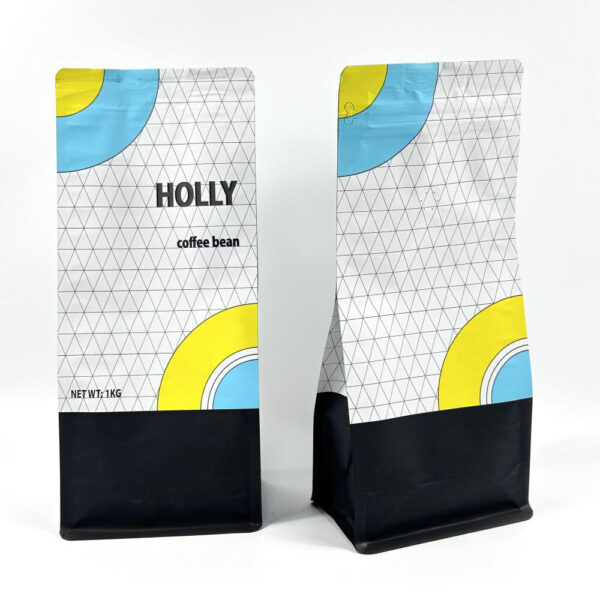 Colorful Coffee Pouch with Geometric Pattern and Bold Design