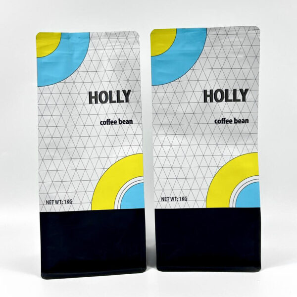 Colorful Coffee Pouch with Geometric Pattern and Bold Design