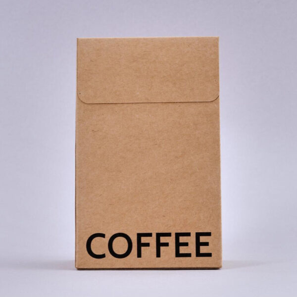 Minimalist Kraft Coffee Box with Modern Color Accents