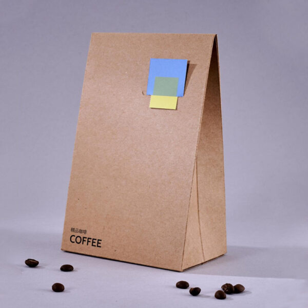 Minimalist Kraft Coffee Box with Modern Color Accents