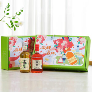 eco-friendly paperboard liquor gift box with rope handle