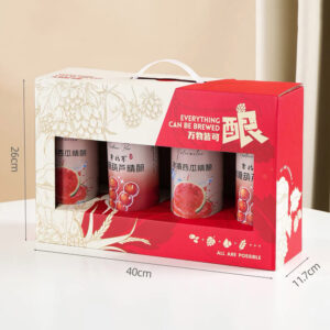 eco-friendly paperboard beer carrier box with window design