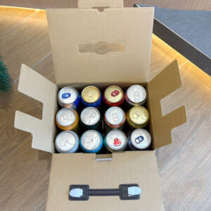 eco-friendly kraft paperboard beer carrier box with handle
